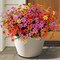 Summer Potted Artificial Flowers for Outdoors, 12 Bundles Multicolor Faux Silk Flower Spring Summer Decoration